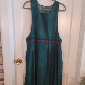 Jumper Dress Hand Crafted 1980's Hand Made Dress Size Medium - Large